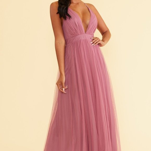 PETAL DUST MAXI DRESS - MAGENTA - Picture 10 of 11